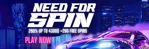 need for spin casino welcome bonus banner