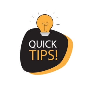 quick-tips-helpful-tricks-icon-or-symbol-set-with-black-and-yellow-color