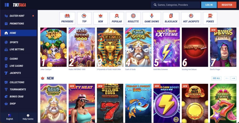 tikitaka casino online-slot games selection