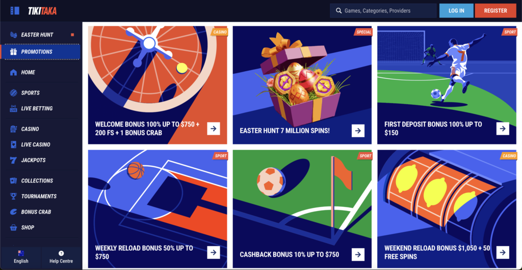Unique features - promotions of tikitaka casino