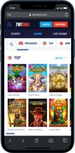 tikitaka online casino - mobile app vizualozation