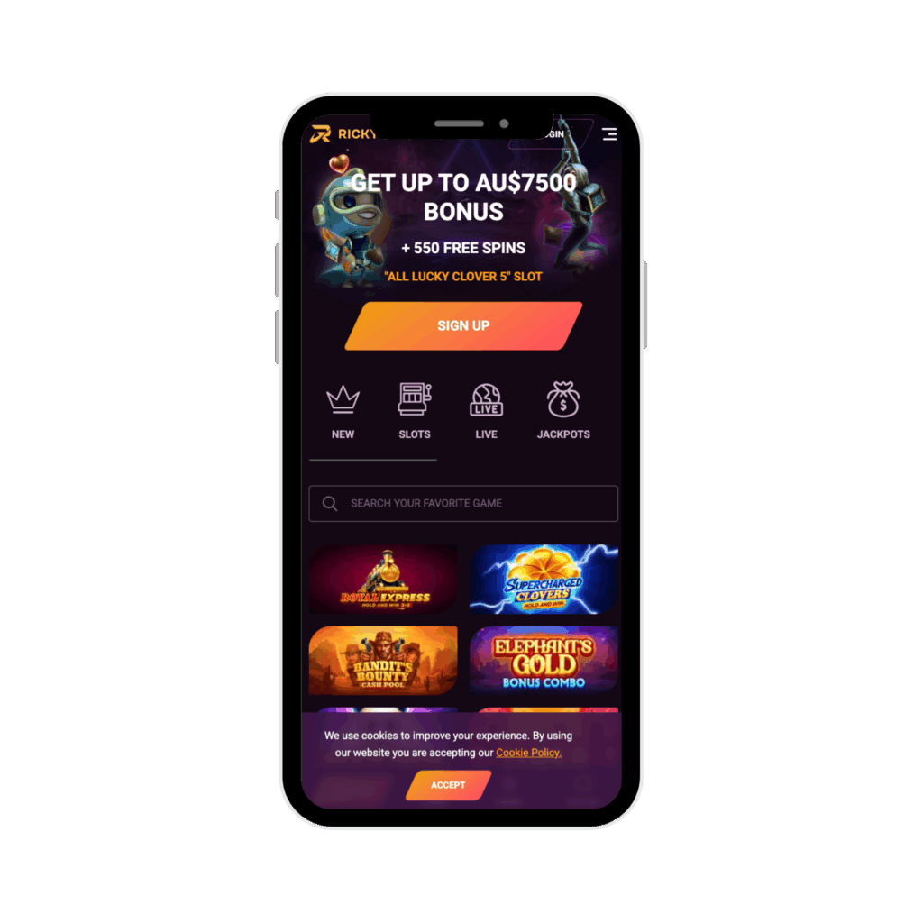 ricky casino mobile app