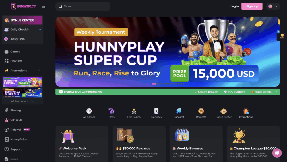 hunnyplay online casino