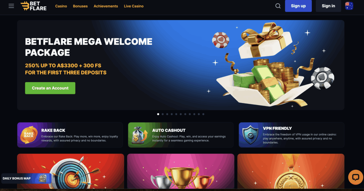 betflare casino homepage